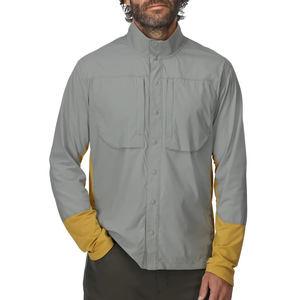 Chemise de pêche boutonnée en micro-polyester Ripstop, manches longues, dos ouvert, style indigène, pour le travail, OEM - Product Image 4