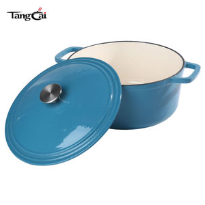 Juego de Utensilios de Cocina de Hierro Fundido Esmaltado, <span class=keywords><strong>Olla</strong></span> Grande y <span class=keywords><strong>Caldero</strong></span> con Apariencia Metálica Duradera y Delicada para Cocinar - Product Image 2