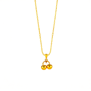 Collar con Colgante de Moda, Acero Inoxidable 316L, Baño de Oro PVD, Diseño de Cereza - Product Image 2