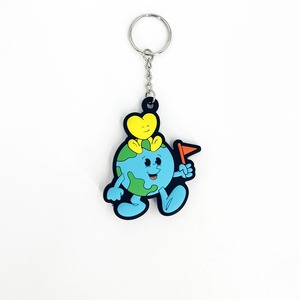 Custom Logo Heart Rubber Keychain Soft PVC <b>Bag</b> Charm For Corporate Gifts And Promotions - Product Image 1