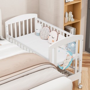 Nuovi arrivi bianco massello legno di pino comodino <span class=keywords><strong>lettino</strong></span> <span class=keywords><strong>per</strong></span> bambini culla culla culla culla con interessante Cartoon modelli di illuminazione - Product Image 4