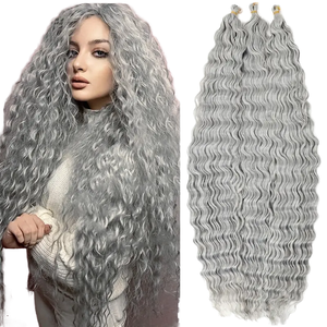 Cantidad Mínima <span class=keywords><strong>de</strong></span> Pedido: Cabello Sintético Afro Rizado con Ondas <span class=keywords><strong>de</strong></span> Agua para <span class=keywords><strong>Trenzas</strong></span> <span class=keywords><strong>de</strong></span> Ganchillo, Estilo <span class=keywords><strong>de</strong></span> Aspecto Natural para Extensiones <span class=keywords><strong>de</strong></span> Trama - Product Image 1