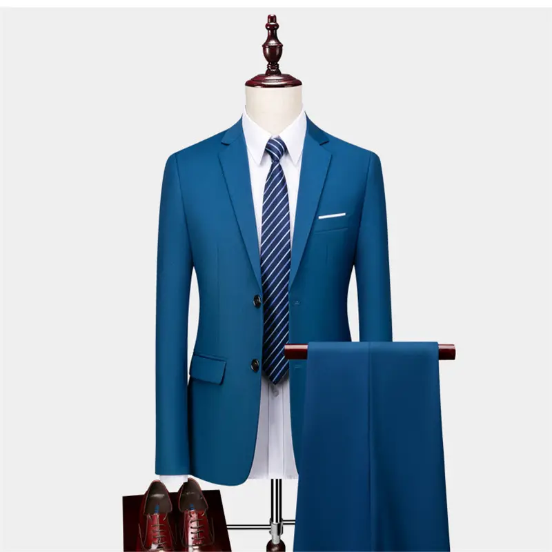 Luxury 2 pieces set slim fit man business suits wedding suits men's blazer jacket set large size men Blazer+ pants CL-01