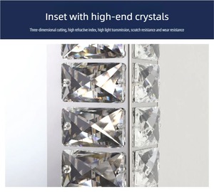 Miroir de maquillage LED Bling Bling Diamant, miroir de vanité de luxe en cristal, grand miroir de table éclairé sur pied - Product Image 4