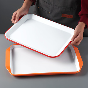 <b>Melamine</b> commercial trays, canteen and kindergarten serving trays, tea trays, bread rectangular two-tone display trays - Product Image 1