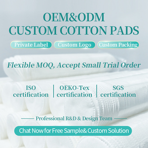 Disques de coton cosmétiques ronds écologiques à 3 couches pour soins de la peau, avec logo personnalisé, pour application humide locale et nettoyage - Product Image 5