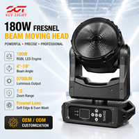 Cabeza móvil LED RGBL MAC ONE de 180W con zoom y haz, potencia de 180W, ángulo de haz de 4-19 grados, 24 luces RGB de retroiluminación, DMX512 RDM para bodas