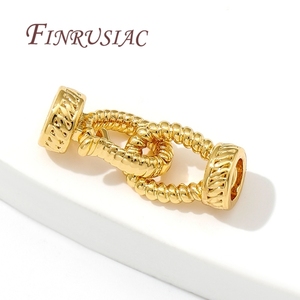 Connecteurs plaqués or 18 carats, fermoirs de bijoux, accessoires de couture, perles, matériel de fabrication <span class=keywords><strong>pour</strong></span> bracelet - Product Image 3