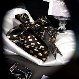 High Quality Wholesale 80g 43*300cm <b>Black</b> Gold Packaging <b>Paper</b> Gift <b>Wrapping</b> <b>Paper</b> - Product Image 4