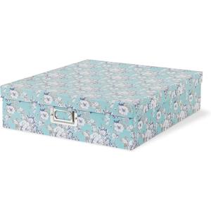 Boîte de rangement pour photos recouverte d'un motif floral, idéale pour le rangement d'albums et personnalisable selon vos besoins - Product Image 1