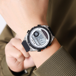 <span class=keywords><strong>SKMEI</strong></span> 2436 mode dynamique hommes numérique solaire alimenté montre bracelet en Silicone étanche multifonction mâle montre cadeau horloge - Product Image 4