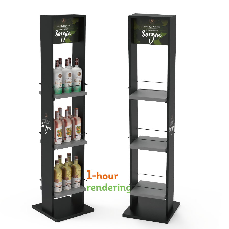 Apache Customized Metal Display Stand Wine Display Rack Shelf for Supermarket — view 1