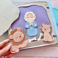 Livre en feutre religieux personnalisé Montessori écologique, jouets éducatifs pour enfants, livres silencieux, bébés de 1 à 6 ans, unisexe