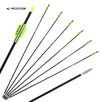 Flèches de chasse ACCMOS 40T en carbone pur, ID 3,2 mm, spine 0,009 pouces, 350-1000, 32 pouces