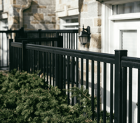 Rampe de sécurité en aluminium sur mesure, avec revêtement en poudre, pour clôture de jardin, terrasse et pont