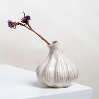 Yuanwang – Vase à fleurs en céramique en forme d'ail, vente en gros, Vase à bourgeon pour décoration de Table, pour maison, hôtel
