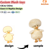 Peluche de canard jaune moelleux OEM ODM, jouet en peluche, poupée de canard à poils ronds, décoration d'intérieur, cadeau réconfortant
