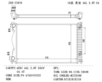 Radiateurs de pièces automobiles JD 33034 pour AUDI A6L 2.0T 2010 C6, radiateur 5Q0121251ER 4F0121251R, radiateur en aluminium de haute qualité