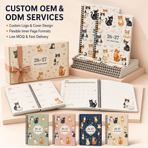 Cuaderno Espiral Personalizable con Diseño Divertido de Gatos, Agenda Diaria 2026-2027, Diario A5, Impresión CMYK, Regalo para Mujeres Amantes de los Gatos - Product Image 6