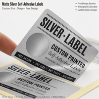 Metallisch Silberne Gebürstete Effekt-Klebeetiketten für Parfümverpackungen Kundenspezifische Größenrollen - Umweltfreundlich & Wasserfest