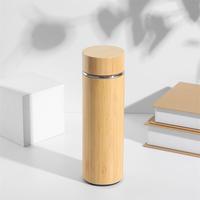 Botol air bambu dalam baja tahan karat dinding ganda 500ml/botol teh bambu/botol minum bambu