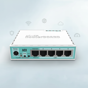 Router Gigabit Mini para el Hogar MikroTik <span class=keywords><strong>RB750Gr3</strong></span> de 5 Puertos con Sistema Operativo RouterOS, CPU de 880MHz, 256MB de RAM, FTTH, IP, POE, para el Hogar y Empresas - Product Image 1