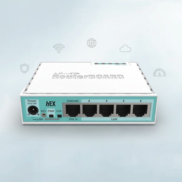 MikroTik RB750Gr3 5-Port ROS Soft Routing Gigabit Mini Home Router with 880MHz CPU 256MB RAM FTTH IP POE Home Enterprise