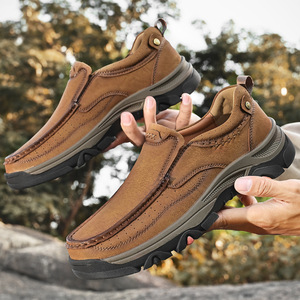 Mocassins en cuir PU rétro britanniques pour hommes, chaussures décontractées à semelle souple en caoutchouc - Product Image 4
