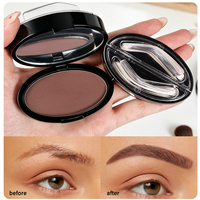 Kit de tampons à sourcils personnalisables avec logo – 3 formes : droit, arqué, feuille de saule – Poudre à sourcils longue tenue – Maquillage professionnel