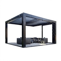Systèmes de toiture à lamelles motorisées bioclimatiques écologiques, pergola en aluminium pour spa, terrasse extérieure, jardin, relaxation