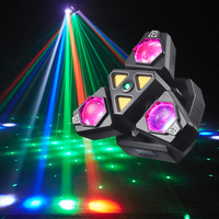 Nouvelle conception de lumière disco LED dynamique à 3 bras, lumière RGB pleine couleur, DMX512, lumière disco LED active au son, stroboscope laser 50W, tête mobile