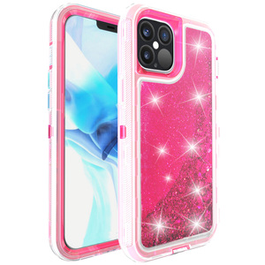Étui robuste pour <span class=keywords><strong>iPhone</strong></span> <span class=keywords><strong>12</strong></span> Pro Max avec motif de sable liquide, résistant aux chocs, protection intégrale du corps - Product Image 5