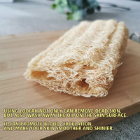 Éponge de bain cylindrique en loofah biodégradable personnalisée pour le nettoyage corporel, en gros