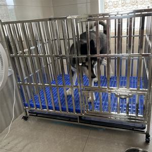 Metal köpek evcil hayvan kafesi besleyici köpek evi gabbia cani başına katlanabilir sandık evcil hayvan kafesi - Product Image 6