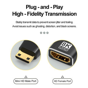 <span class=keywords><strong>Mini</strong></span> per <span class=keywords><strong>HDMI</strong></span> adattatore maschio per <span class=keywords><strong>HDMI</strong></span> 2.1 femmina A217 4K 120Hz estensione di trasferimento aggiornato HD per la macchina fotografica portatile HDTV - Product Image 6