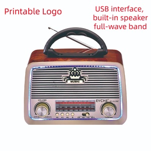 The full-band multi-functional player <b>flashlight</b> radio is portable and advanced Portable Retro Radio - Product Image 1