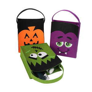 Divertido Halloween Candy Tote Bag Customizável Logo Funny Holiday Theme Party Storage Gift Bag Feito de Feltro Não Tecido - Product Image 3