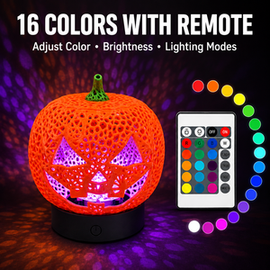 โคมไฟฉายลายฟักทองฮาโลวีน RGB 16 สี เปลี่ยนสีได้ พร้อมรีโมทคอนโทรล สำหรับตกแต่งบ้านในช่วงเทศกาล - Product Image 4