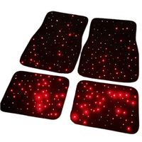 Tapis de voiture à LED pour la décoration de voiture avec APP Music Control Fibre Optic Star Light Car Rug