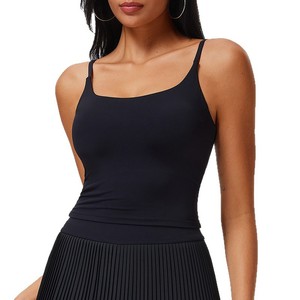 Femmes XL Sexy Spaghetti Strap Sport Soutien-Gorge Moyen Yoga Gilet En Forme De U Dos Nu Fitness Long Soutien-Gorge Imprimer Antichoc Fixe Coupe - Product Image 1