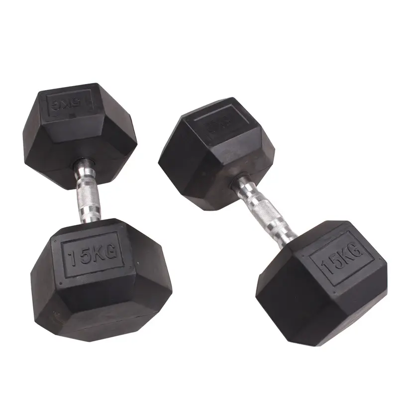 Free Weights weight Lifting Gym Equipment Dumbbells Workout Lbs 10Kg Dumbells Rubber Hex Dumbbell Sets In Pounds