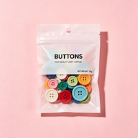 Sacs à fermeture éclair plats, pochettes d'emballage refermables, résistantes à la poussière et à l'humidité, pour le rangement des boutons de couture, des boutons artisanaux, des fournitures de bricolage