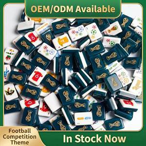 Jeu de tuiles de mahjong américain imprimé sur le thème <span class=keywords><strong>du</strong></span> football, jeu de société pour divertissement familial - Product Image 2