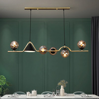Lustre moderne BGST pour intérieur, éclairage LED, abat-jour en verre, luminaire décoratif pour la maison, lustre pour salle à manger