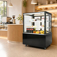 Vitrine Réfrigérée Verticale pour Gâteaux, Refroidissement par Air, 2 à 8°C, 2 Niveaux, pour Boulangerie Commerciale