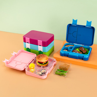Oumeng Boîte à lunch thermique rectangulaire sans BPA Boîtes à lunch Bento étanches pour enfants