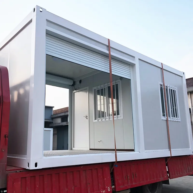 High quality rolling door container house movable prefab house container houses household storage