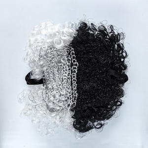 drôle Halloween fête drôle habiller <span class=keywords><strong>Afro</strong></span> Cosplay Costume Cruella De Vil perruque pour animaux de compagnie pour chiens et chats - Product Image 3