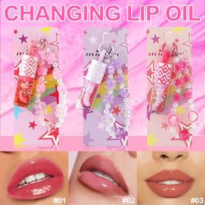 Cute PH Color Changing Lip Oil Moisturizing Hydrating Lip Gloss Non <b>Sticky</b> Mirror Shine OEM Private <b>Label</b> - Product Image 6