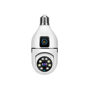 Dropshipping 8MP HD Wifi ánh sáng bóng đèn máy ảnh E27 ống kính kép mini không dây <span class=keywords><strong>IP</strong></span> Home an ninh giữ đèn với ứng dụng trong nhà - Product Image 1